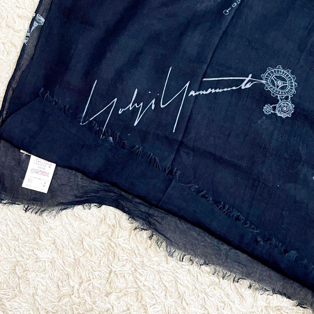 yohji yamamoto スカーフ 大判 柄 ストール