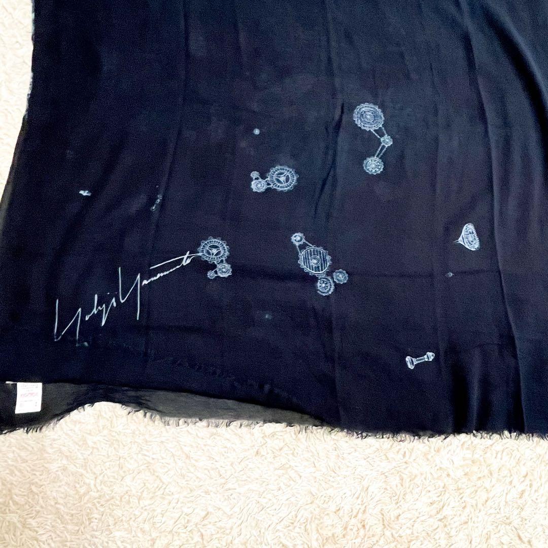yohji yamamoto スカーフ 大判 柄 ストール