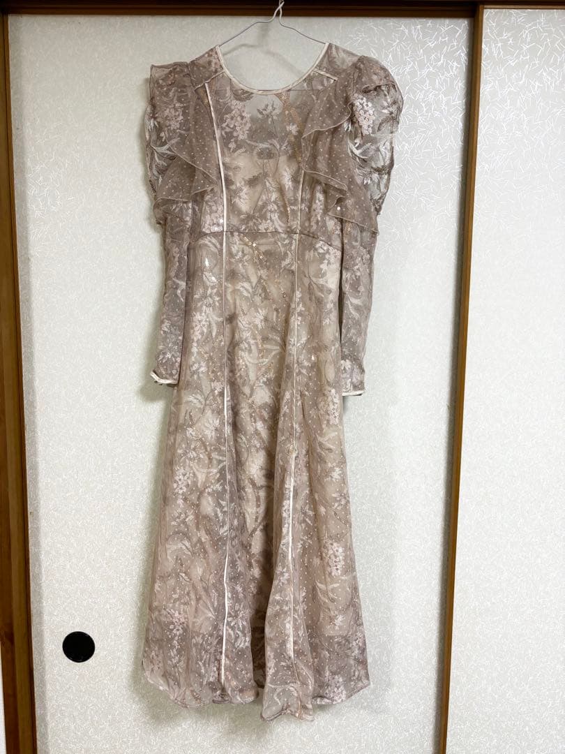 SNIDEL シャイニーエンブロイダリーワンピース　オケージョン