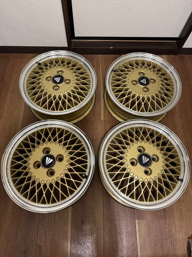 ゴールド メッシュデザイン ホイール 4本セット