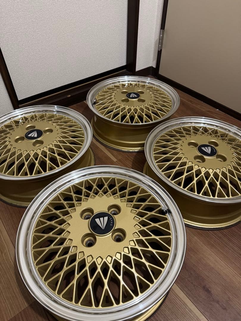 ゴールド メッシュデザイン ホイール 4本セット