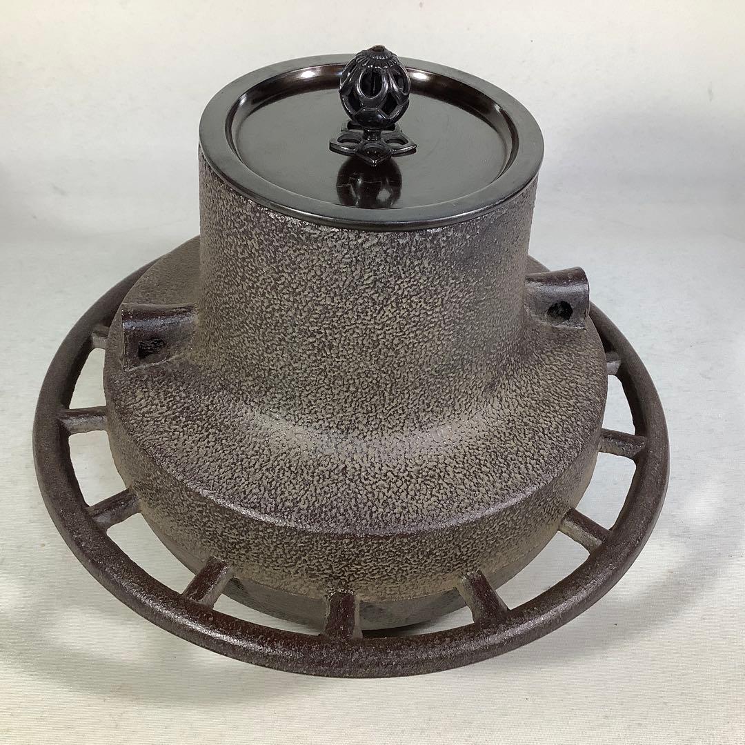 車軸釜　釜師　菊池政光　茶道具　送料無料