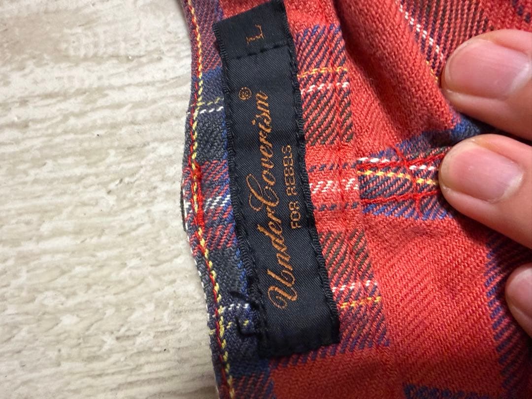 Under Covertion レッドチェックパンツ L値下げ⭕️