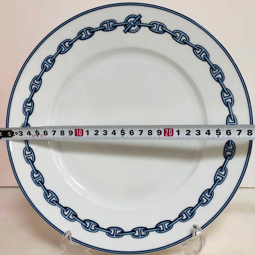 HERMES エルメス　ラウンドプレート　シェーヌダンクル 27cm ①