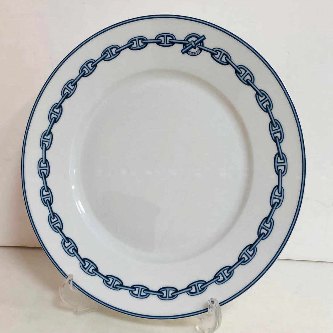 HERMES エルメス　ラウンドプレート　シェーヌダンクル 27cm ①
