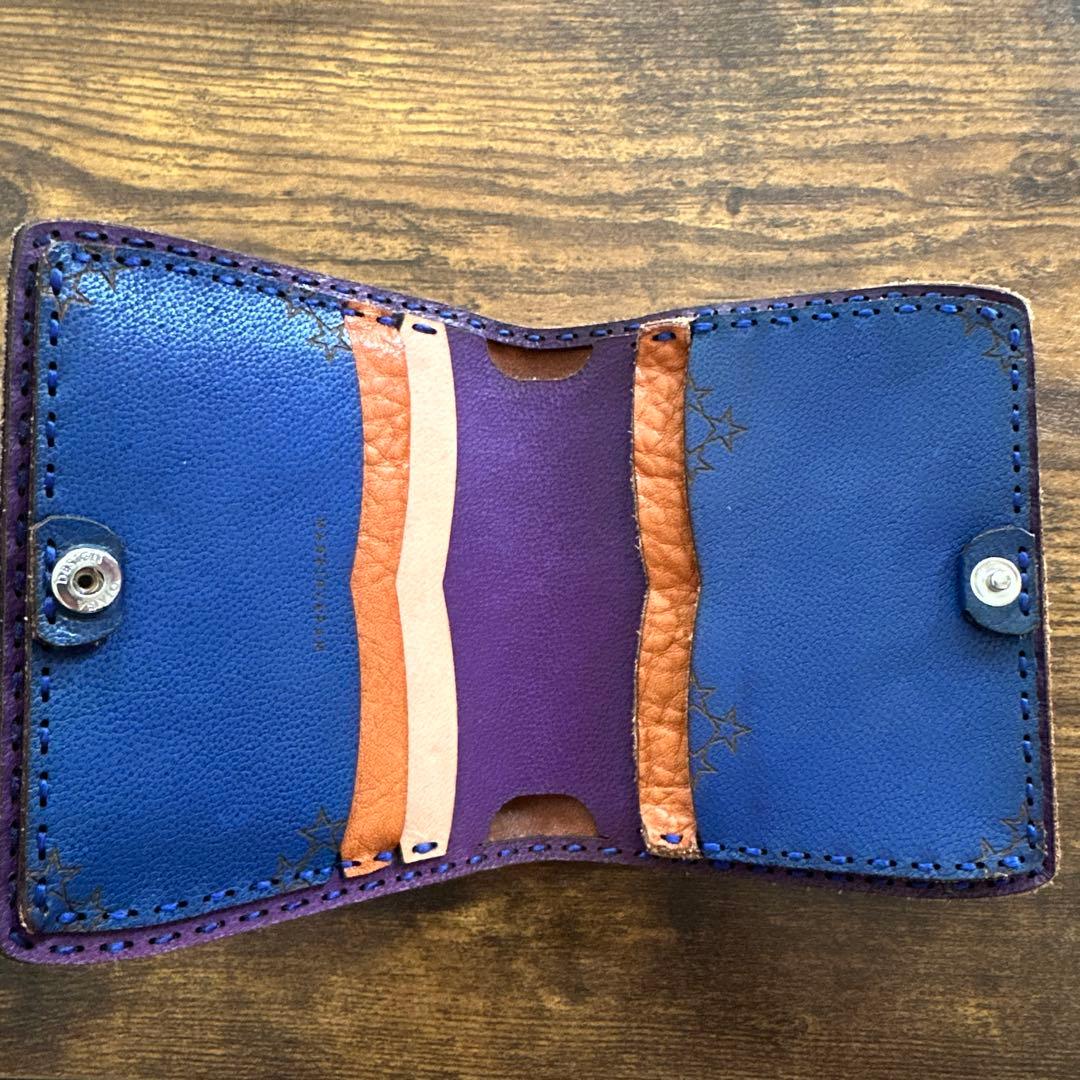 オジャガデザイン✩レザー二つ折り財布