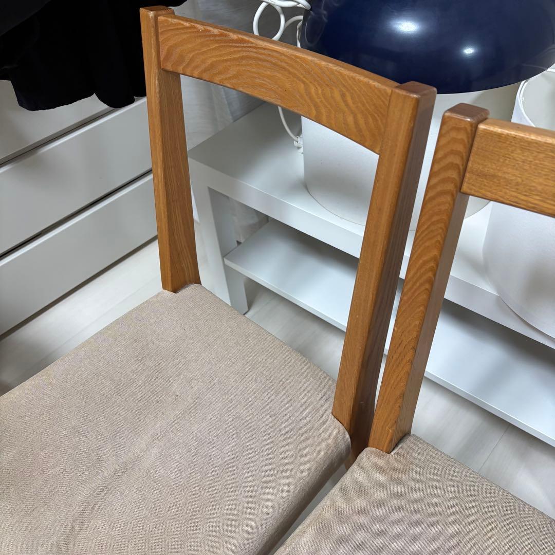 2脚セット売り　無印良品　オーク材　ダイニングチェア