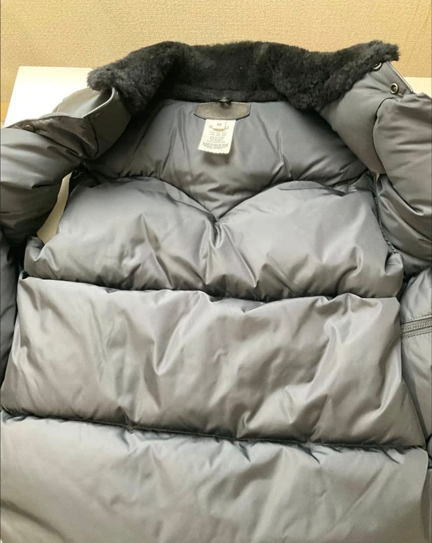 ロッキーマウンテン　ダウンベスト　42　ブラック　ボア付　定価8万 希少サイズ