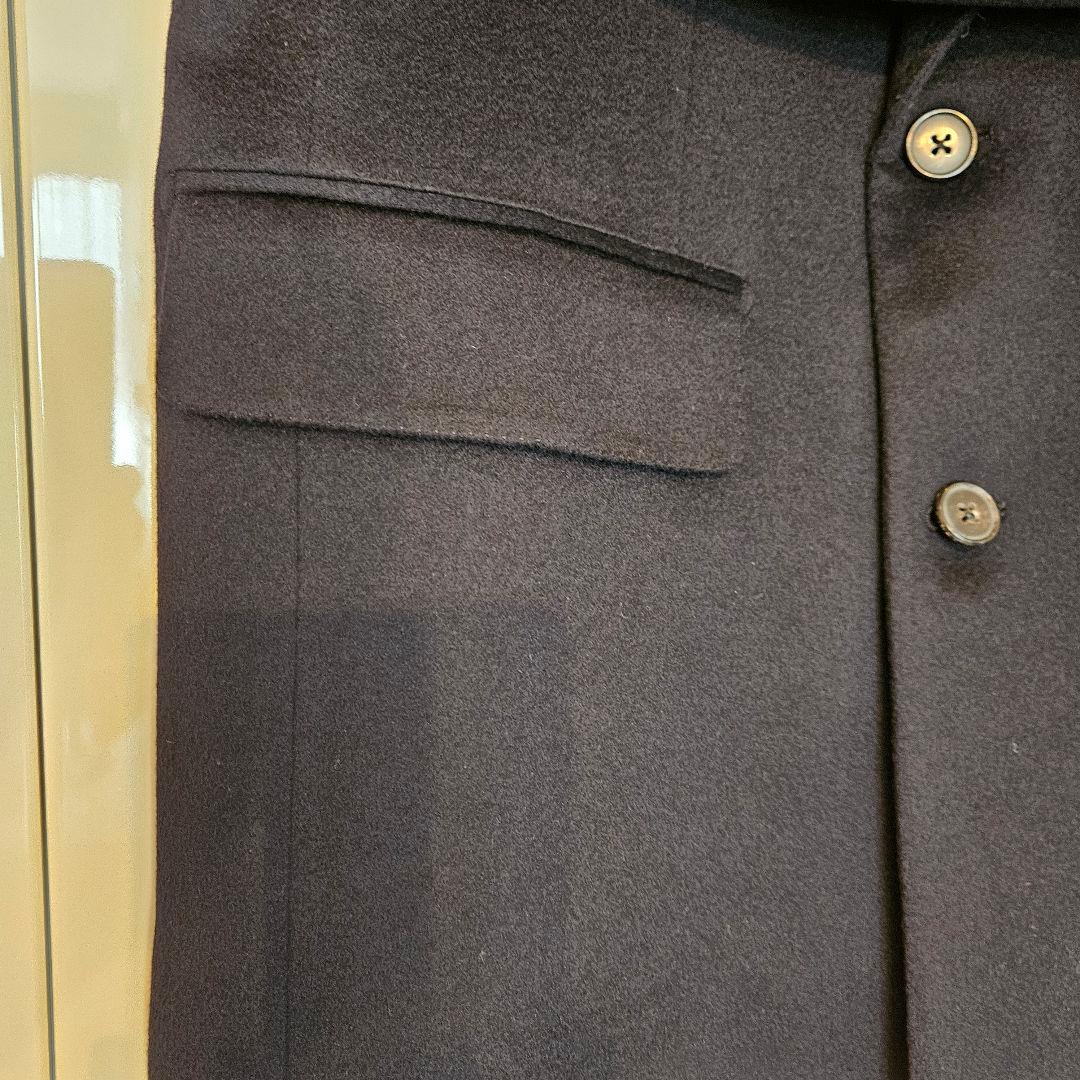ランバン　カシミア　ダブルテーラードジャケット　濃紺　サイズＬ【美品】