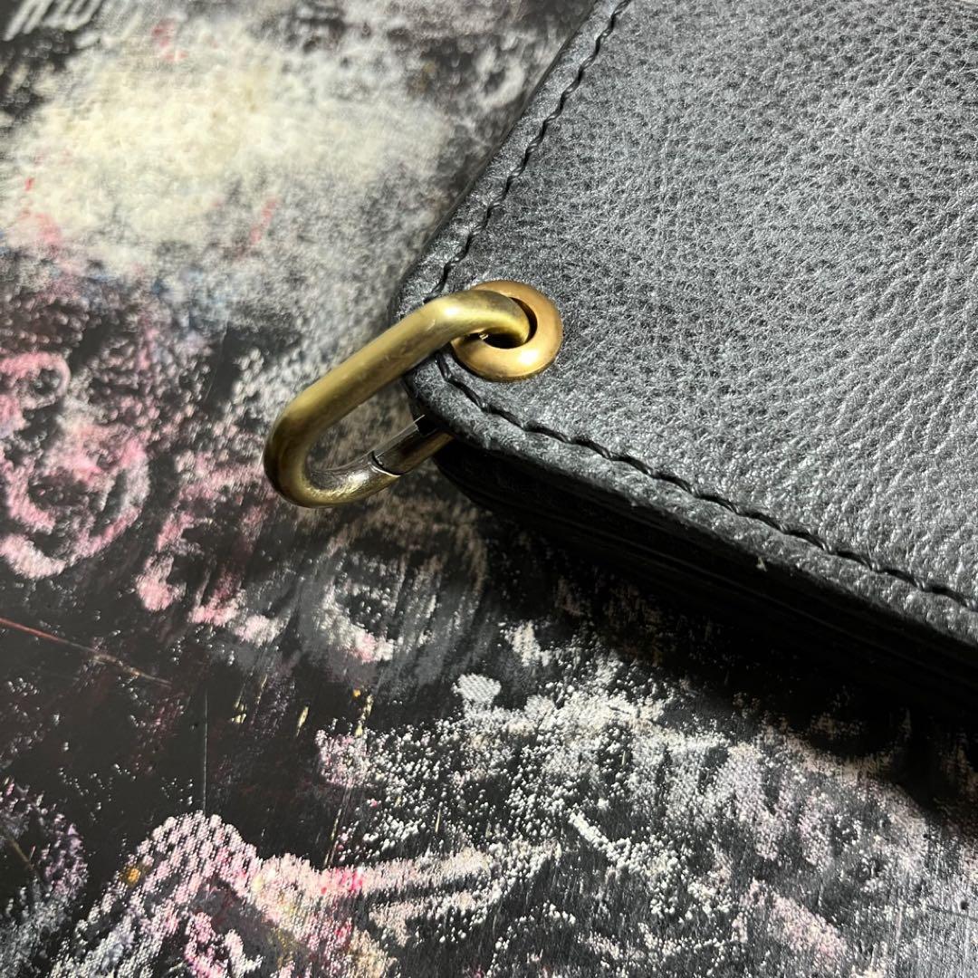 トラッカーウォレット ブラックにエイジング ミドルトラッカーウォレット #335