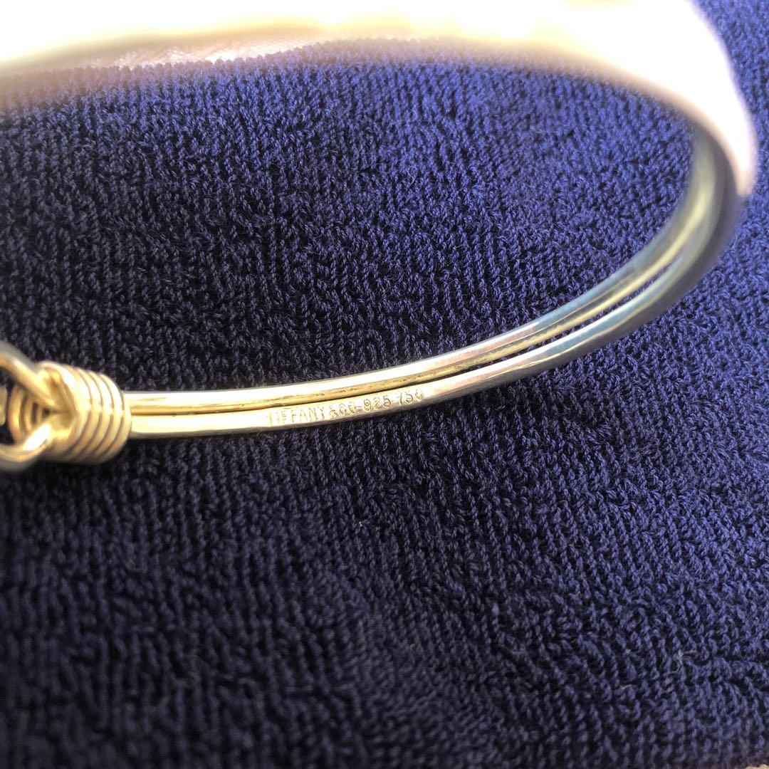 ティファニー ダブルフック バングル 925×750 シルバー　ブレスレット