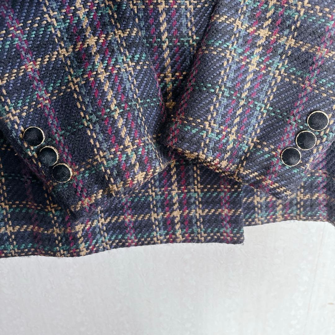 【美品】Burberrys ツイードジャケット ウールシルク 9 ヴィンテージ