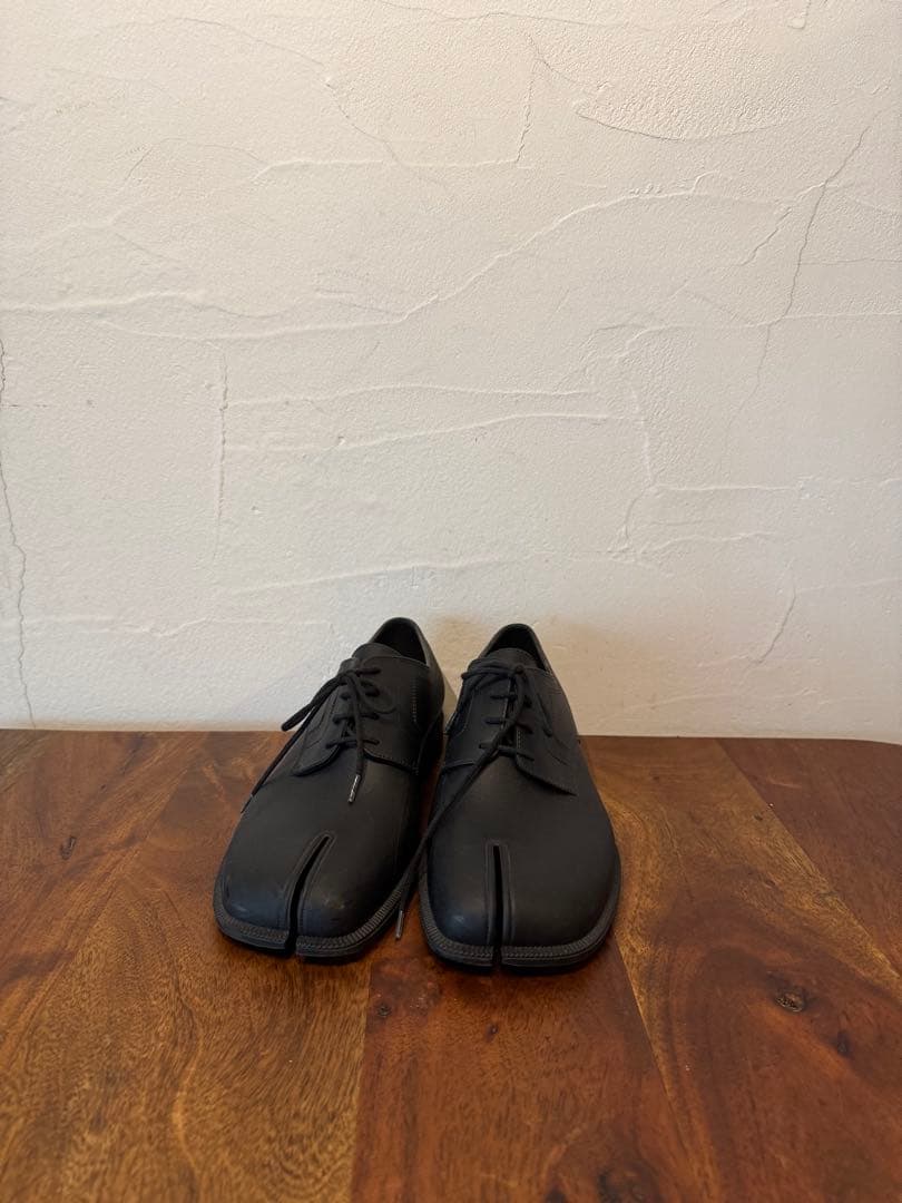 マルジェラ　タビ　ダービーシューズ　ラバー　黒　41