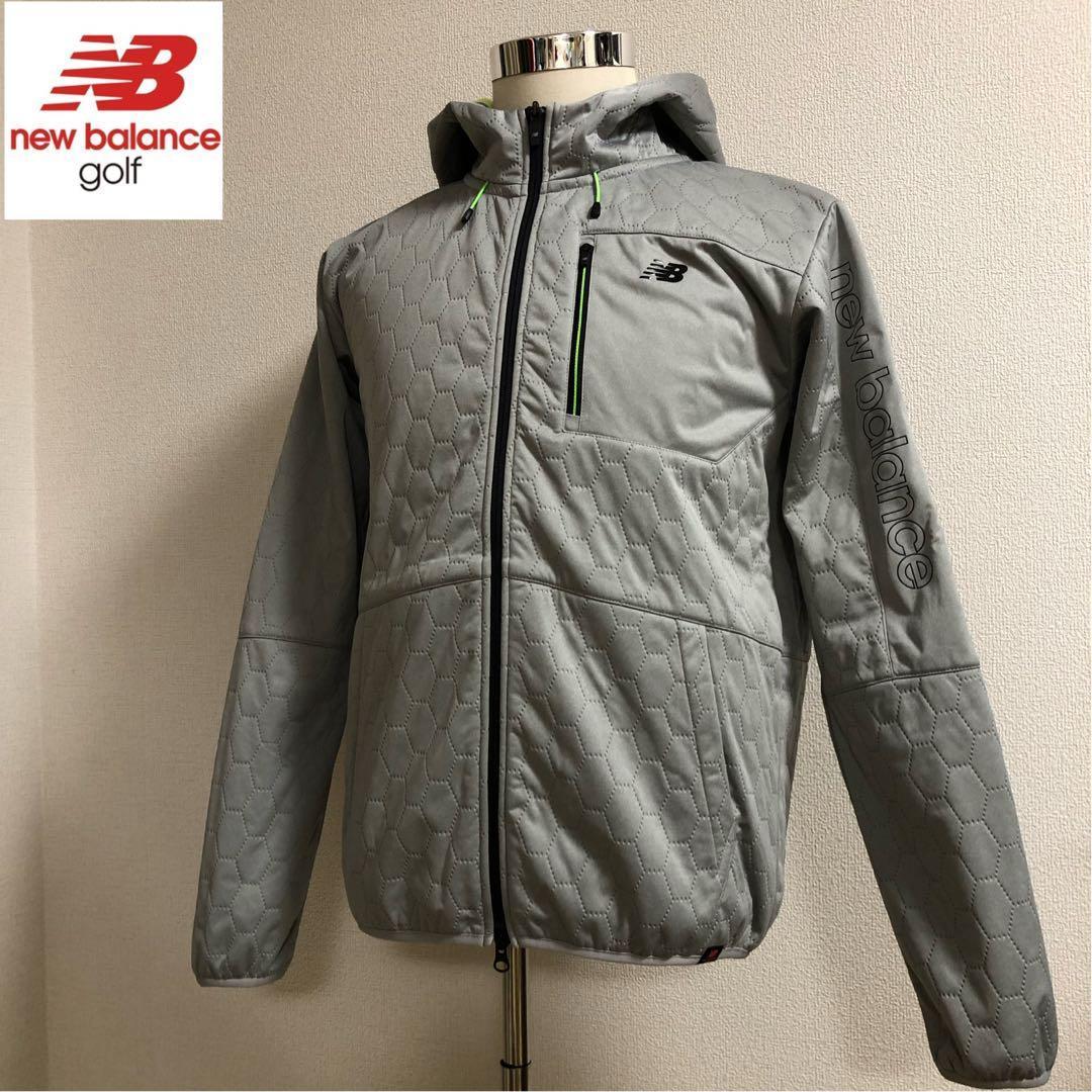 ニューバランスゴルフ ダブルジップ ボンディング パーカー 裏起毛 グレー