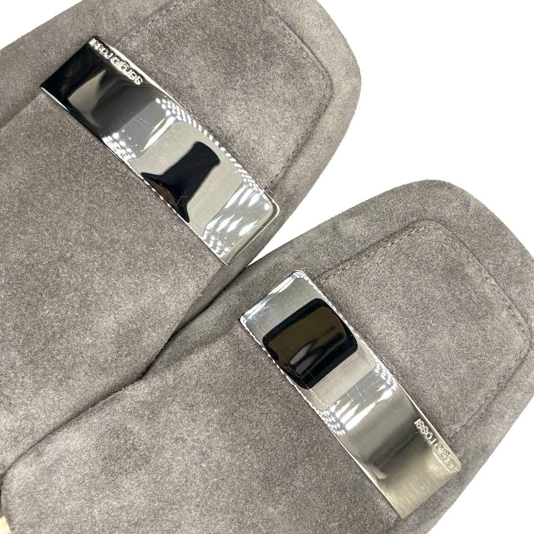 【美品】セルジオロッシ　ロゴプレート　2way ムートン　バブーシュ