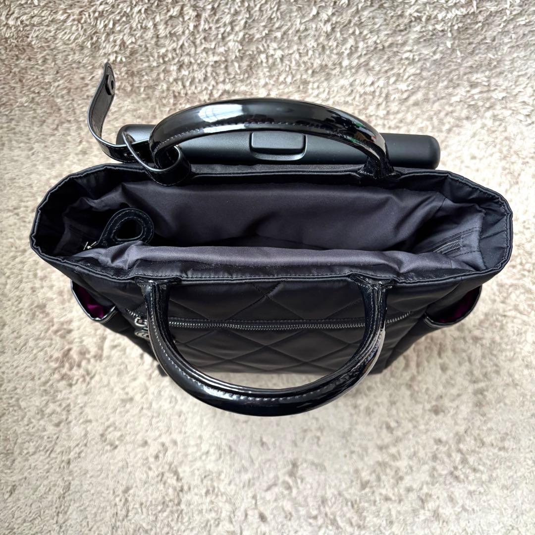 いつき SWANY キャリーバッグ 4輪ストッパー キルティング 黒