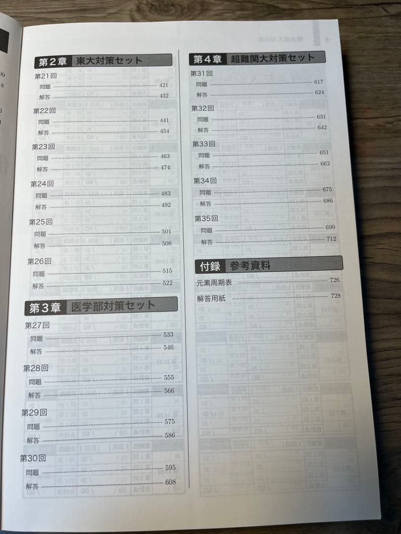 鉄緑会　2022 高３　化学　化学要点集・化学実力演習