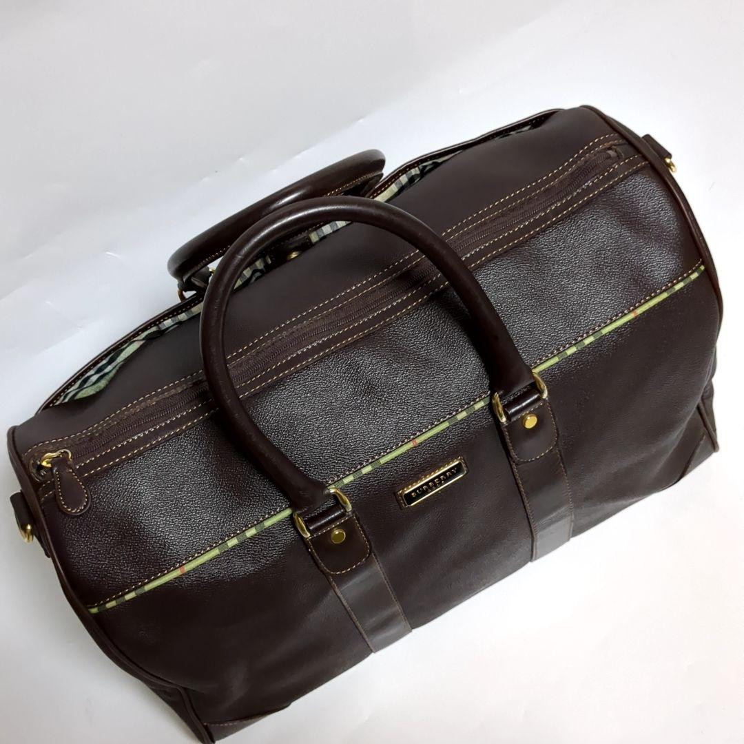 ✨美品✨BURBERRY GOLF ボストンバッグ ロゴ ノバチェック ブラウン