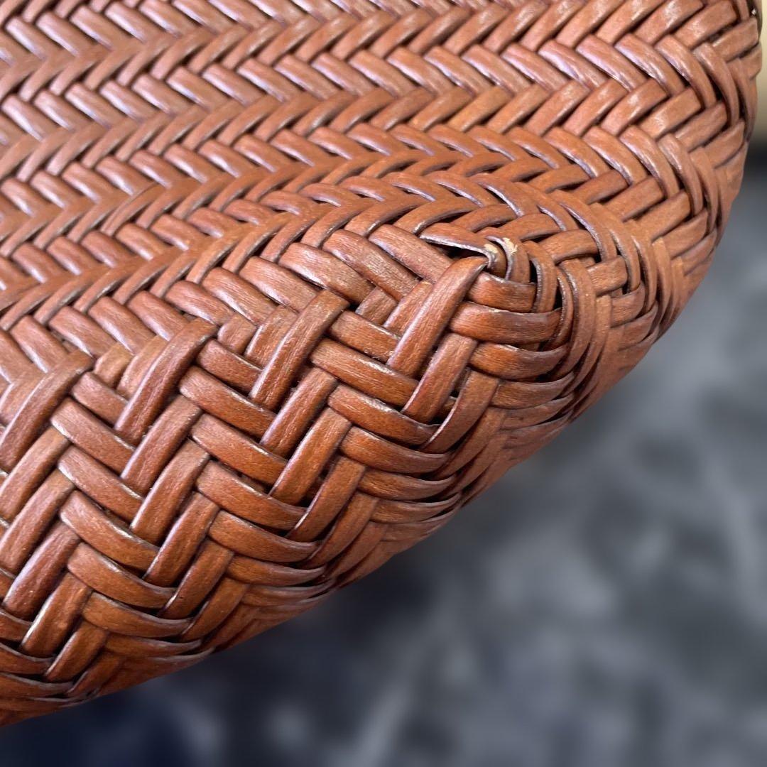 本革　リアルレザーカゴバッグ　 ブラウン インナーバック付き