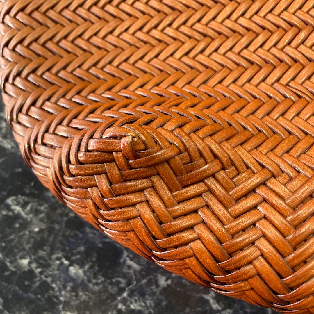 本革　リアルレザーカゴバッグ　 ブラウン インナーバック付き