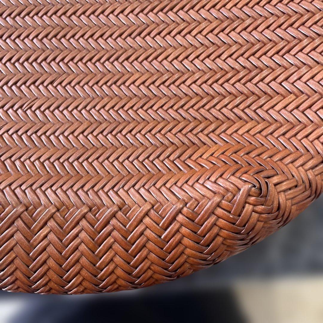 本革　リアルレザーカゴバッグ　 ブラウン インナーバック付き