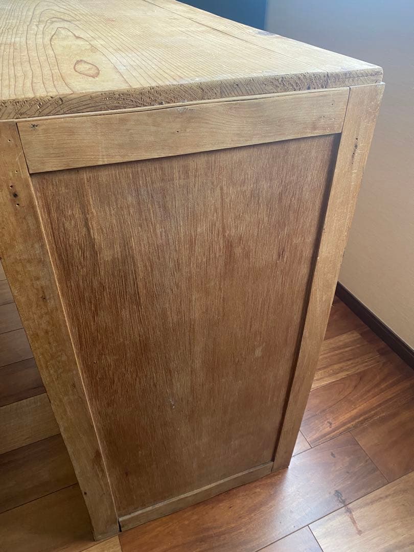 【送料込み】古い木の食器棚