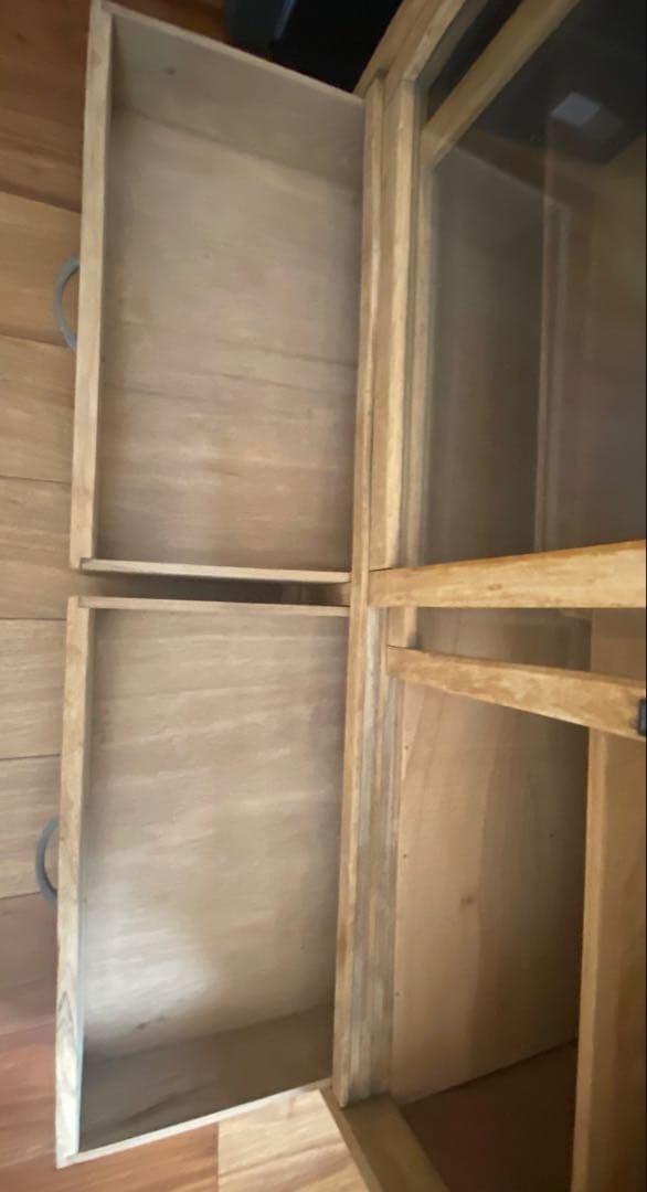 【送料込み】古い木の食器棚