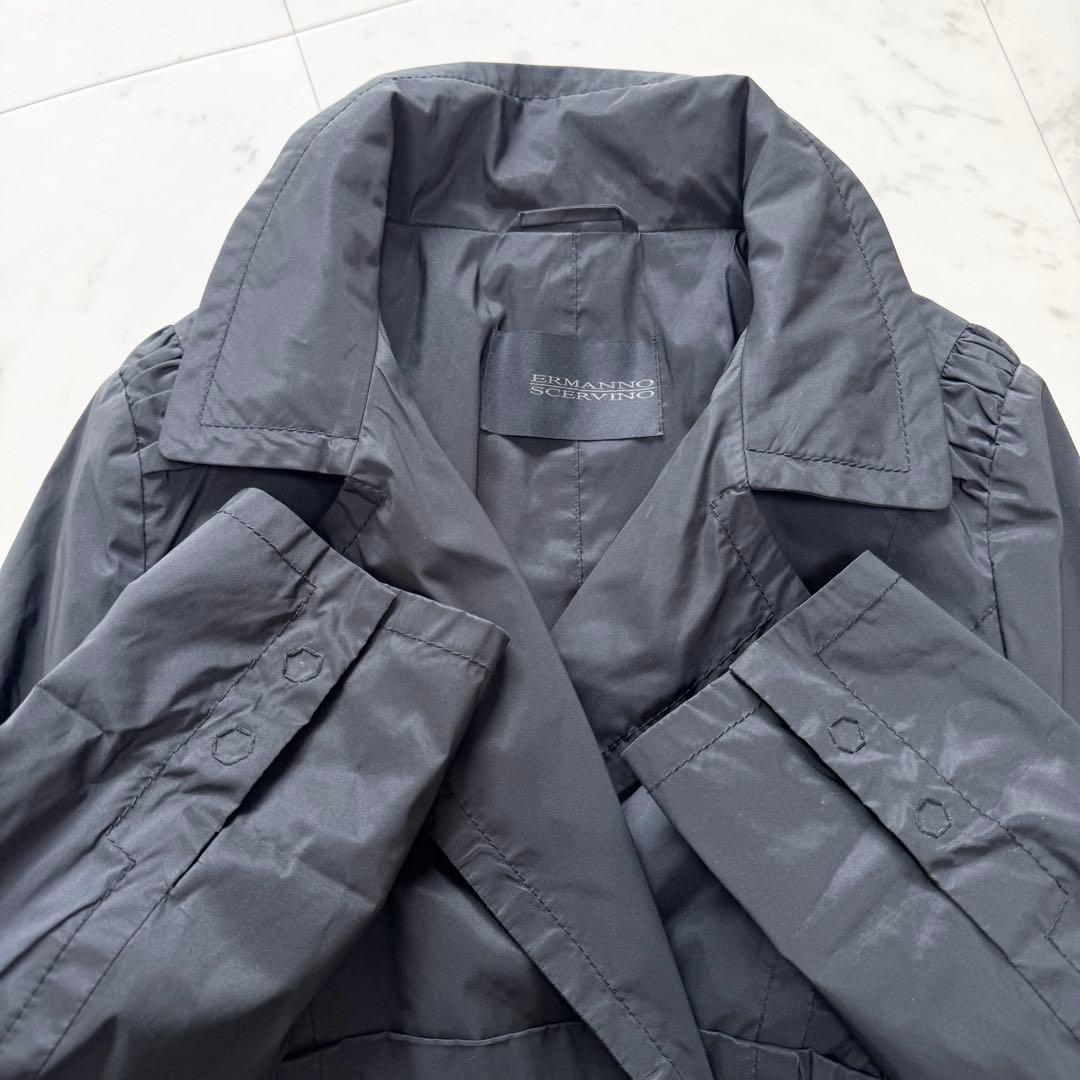 【ERMANNO SCERVINO】エルマンノシェルビーノ ナイロン コート 黒