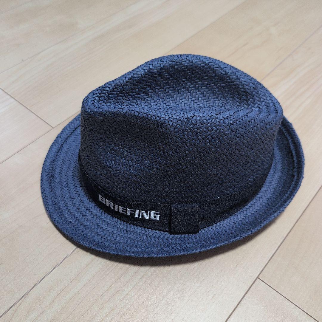 BRIEFING ネイビー　ストローハット