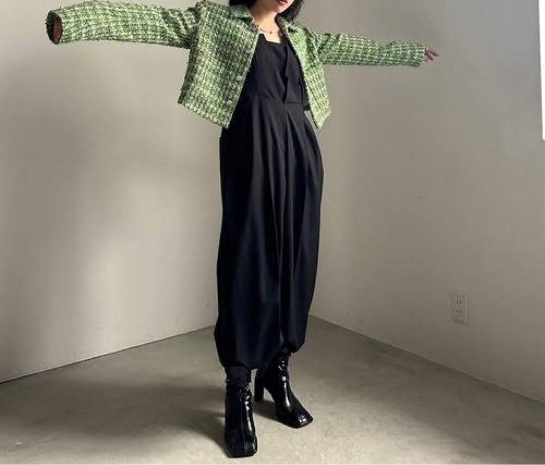 サロペット・オーバーオール・オールインワン Ameri FOLD TUCK WIDE ROMPERS