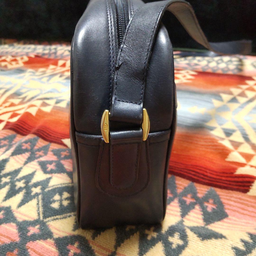 オールドGUCCI ネイビー ショルダーバッグ