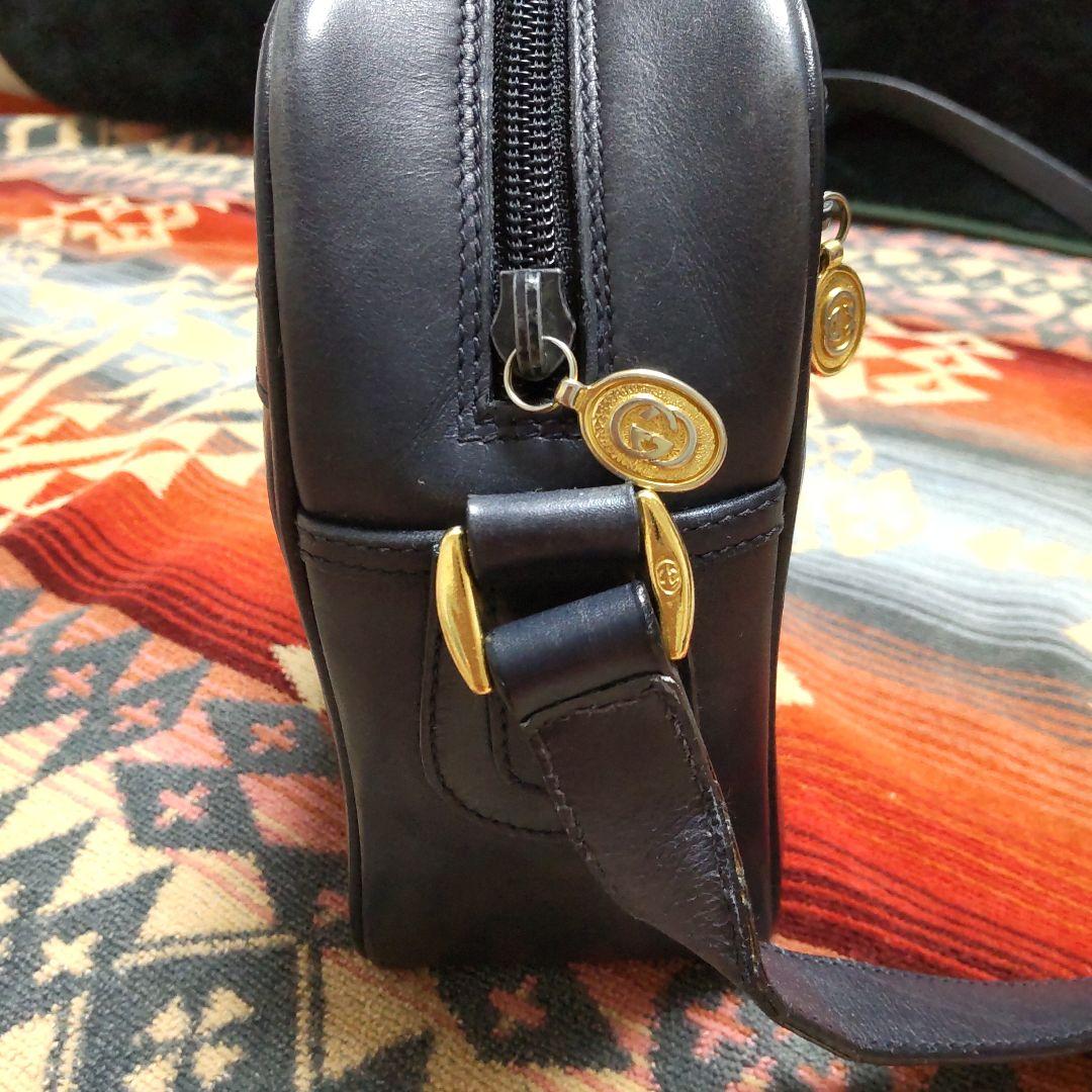 オールドGUCCI ネイビー ショルダーバッグ