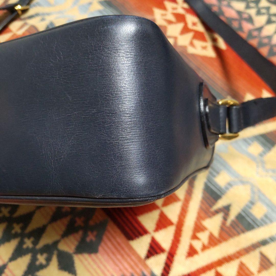 オールドGUCCI ネイビー ショルダーバッグ