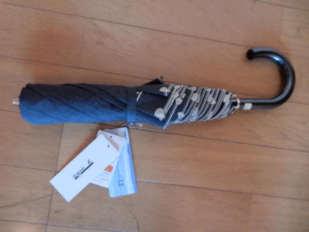 agnes b.（アニエスベー）ハート刺繡晴雨兼用傘(折り畳み傘)