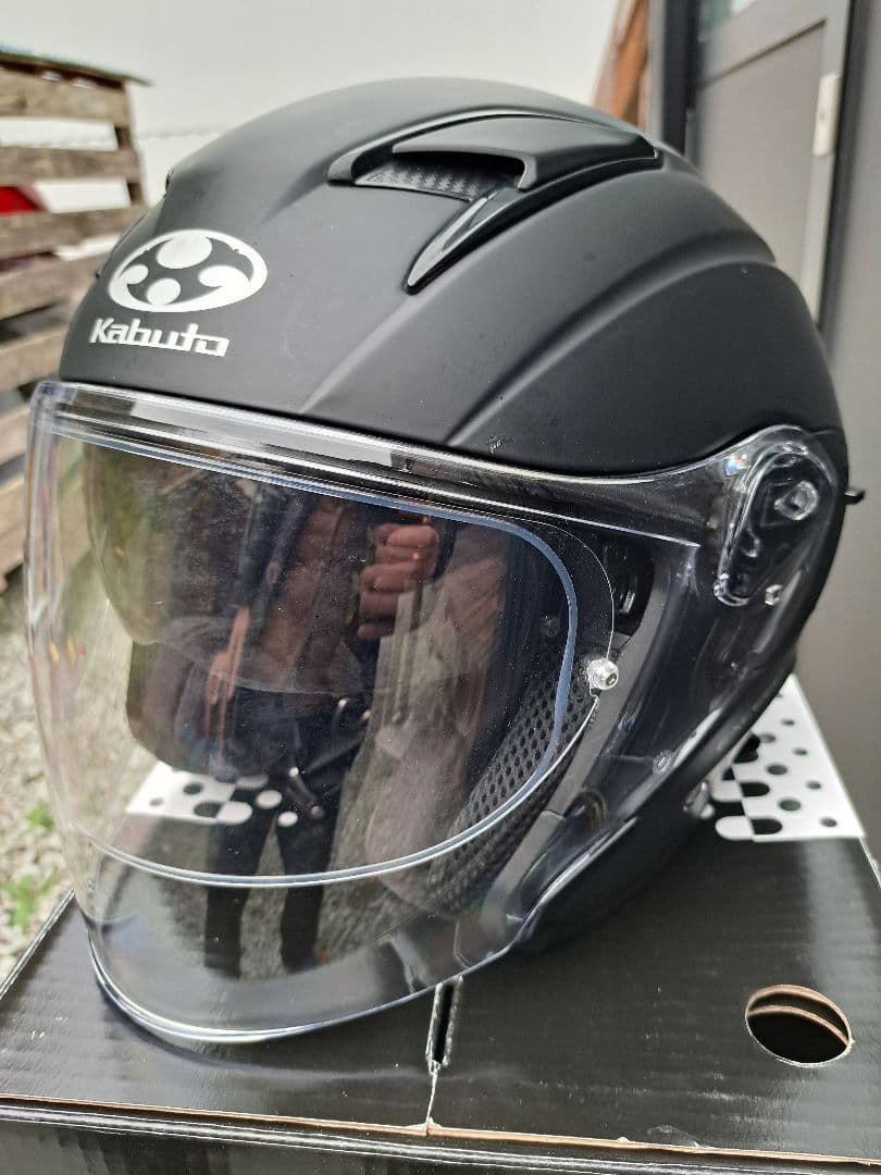 Kabuto EXCEED ジェットヘルメット Lサイズ フラットブラック