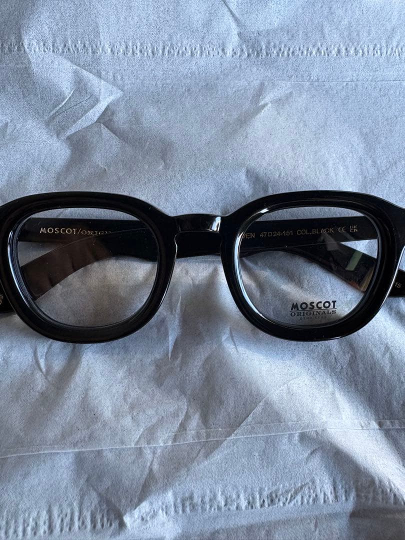 値下げMOSCOT DAHVEN(47) モスコットBlackブラック未使用