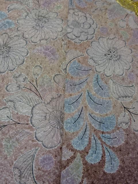 岡田様 振袖　総絞り辻が花　サ-モンピンク