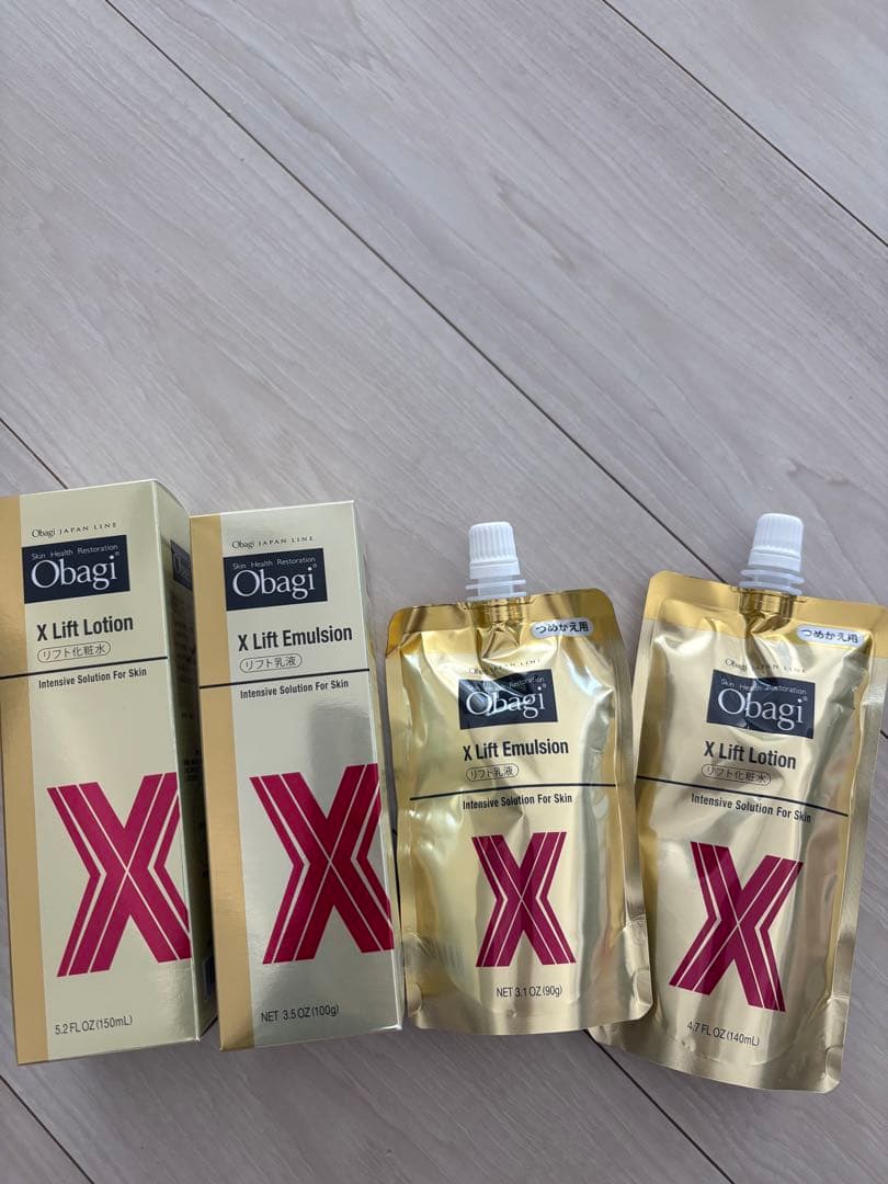【新品未使用】Obagi X Lift 化粧水 乳液 詰め替え用付き