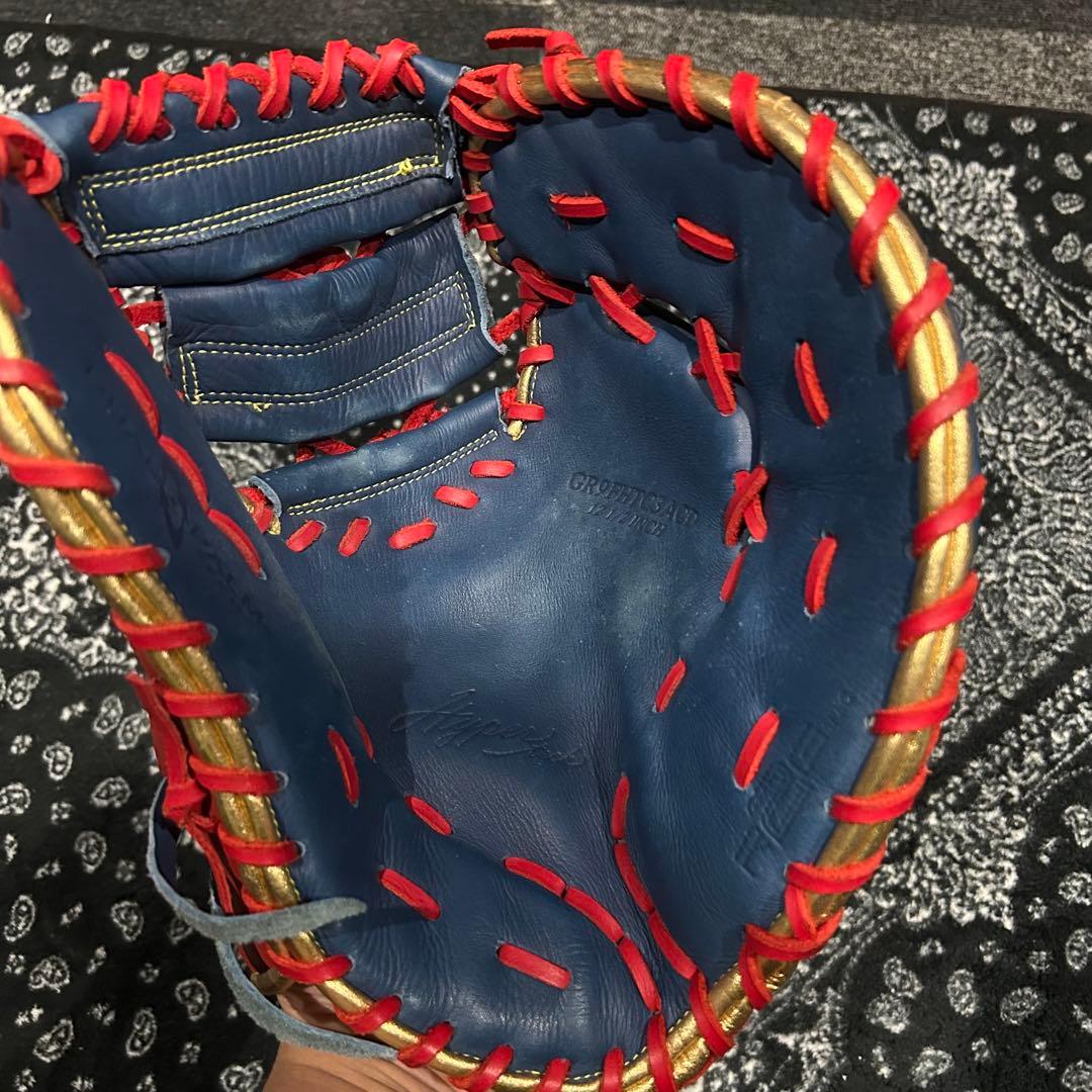Rawlings 軟式グローブ 青/赤　ファーストミット