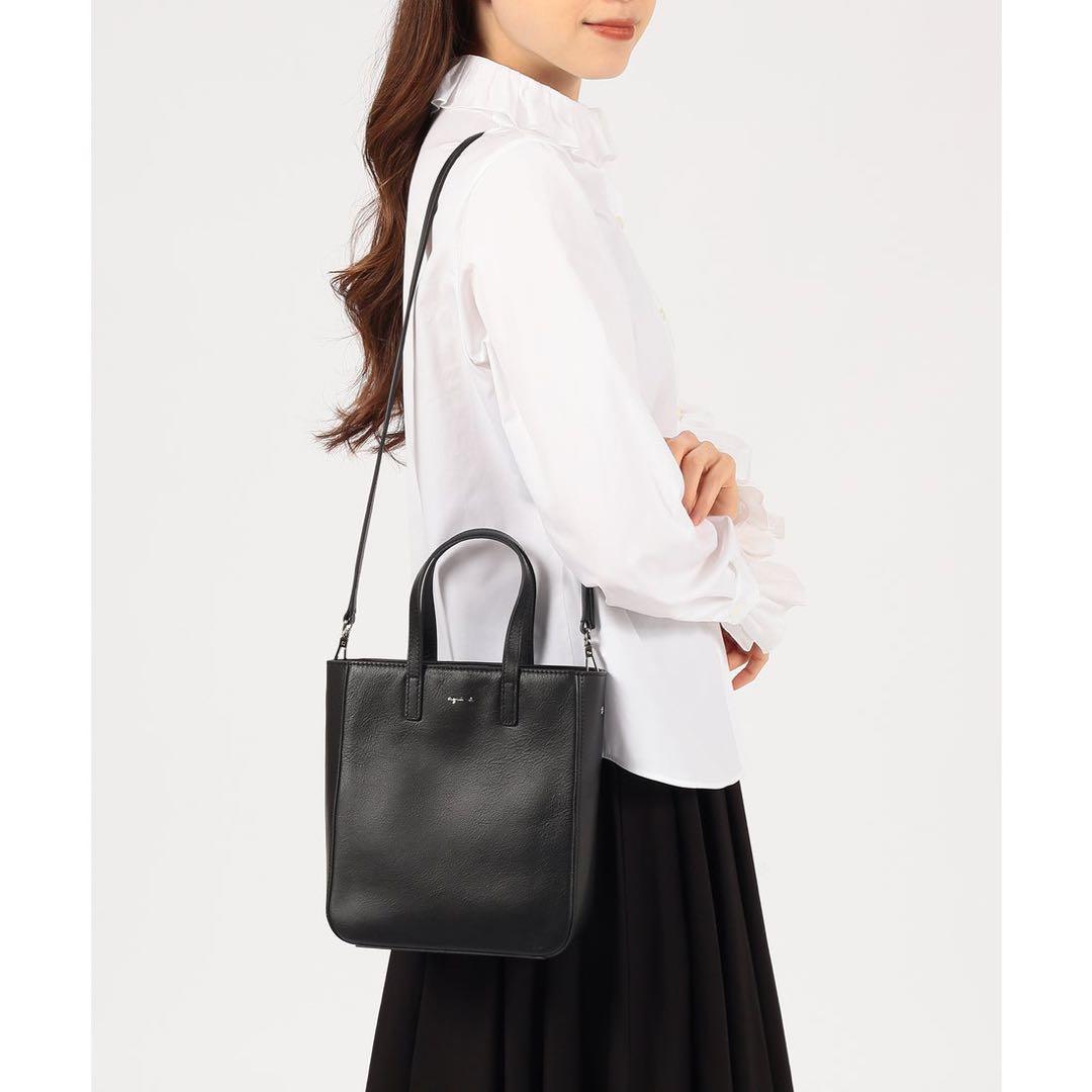 agnes b✨ショルダーバッグ LUCY 2way レザー ブラック
