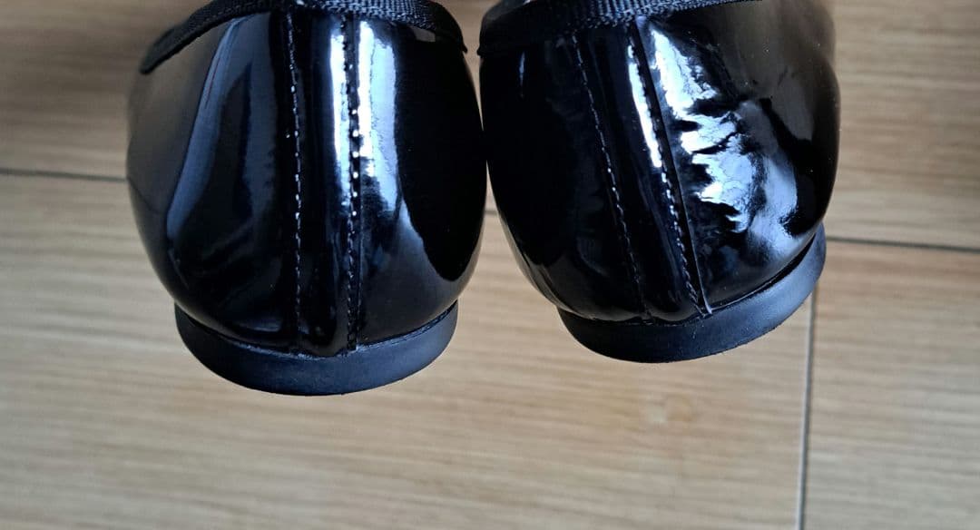 repetto エナメル 黒 ポインテッドトゥ バレエシューズ 38