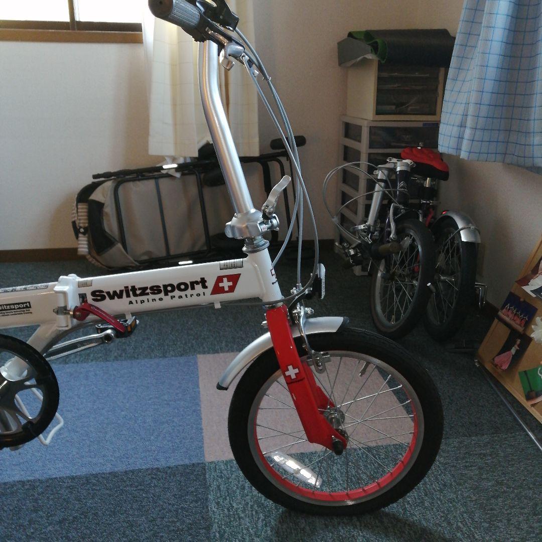 Switzsport 折りたたみ自転車 ホワイト/レッド12インチ