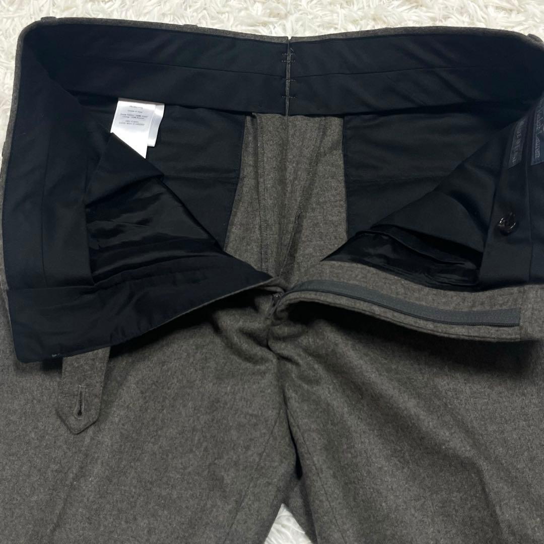 美品✨ラルフローレン イタリア製 フランネル スラックス パンツ グレーLサイズ