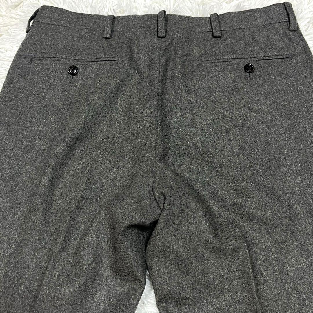 美品✨ラルフローレン イタリア製 フランネル スラックス パンツ グレーLサイズ