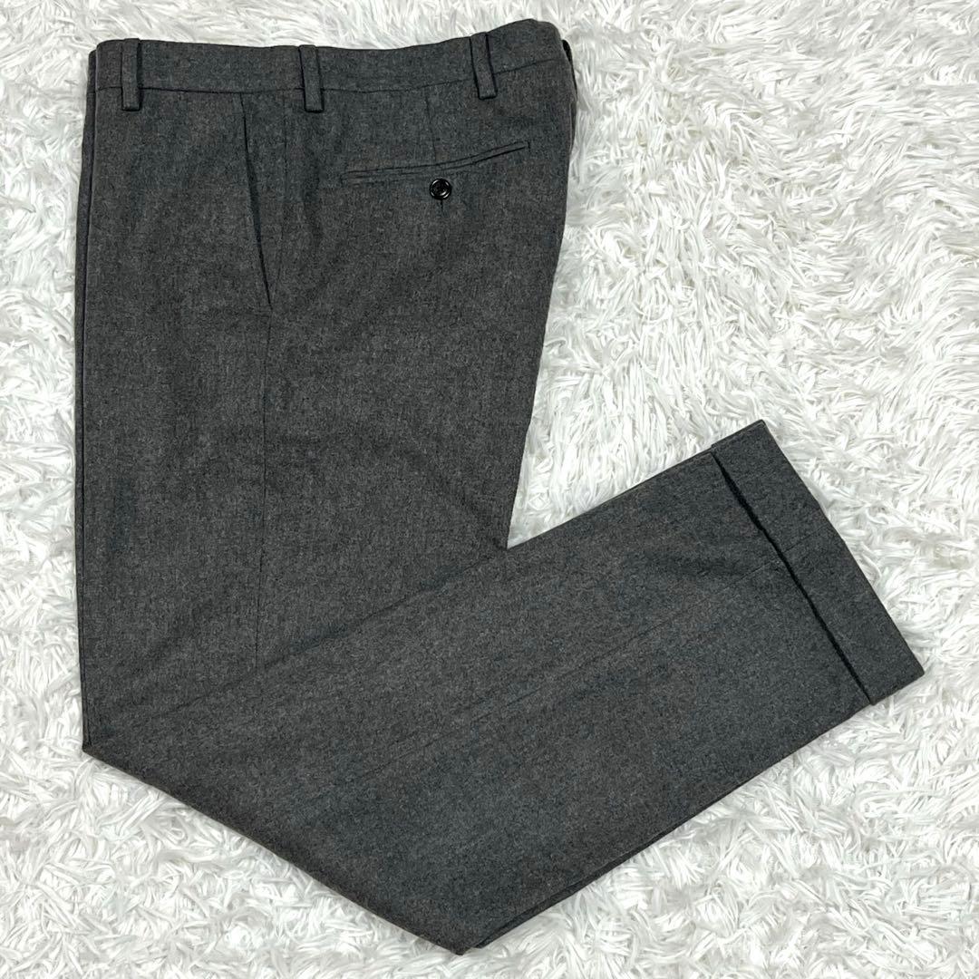 美品✨ラルフローレン イタリア製 フランネル スラックス パンツ グレーLサイズ