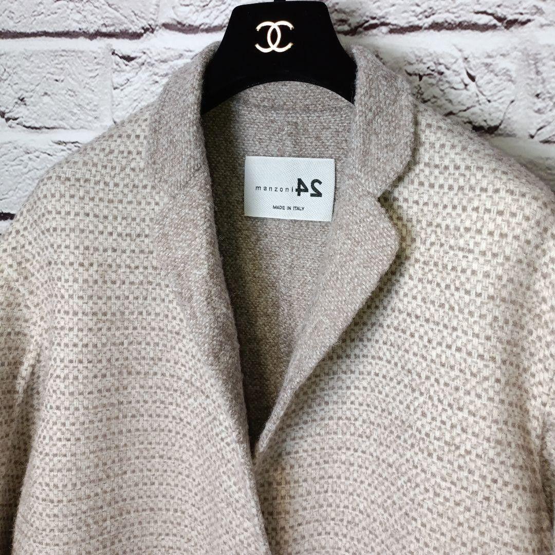 美品■MANZONI 24 LoroPiana アルパカ混ロングコート 22FW