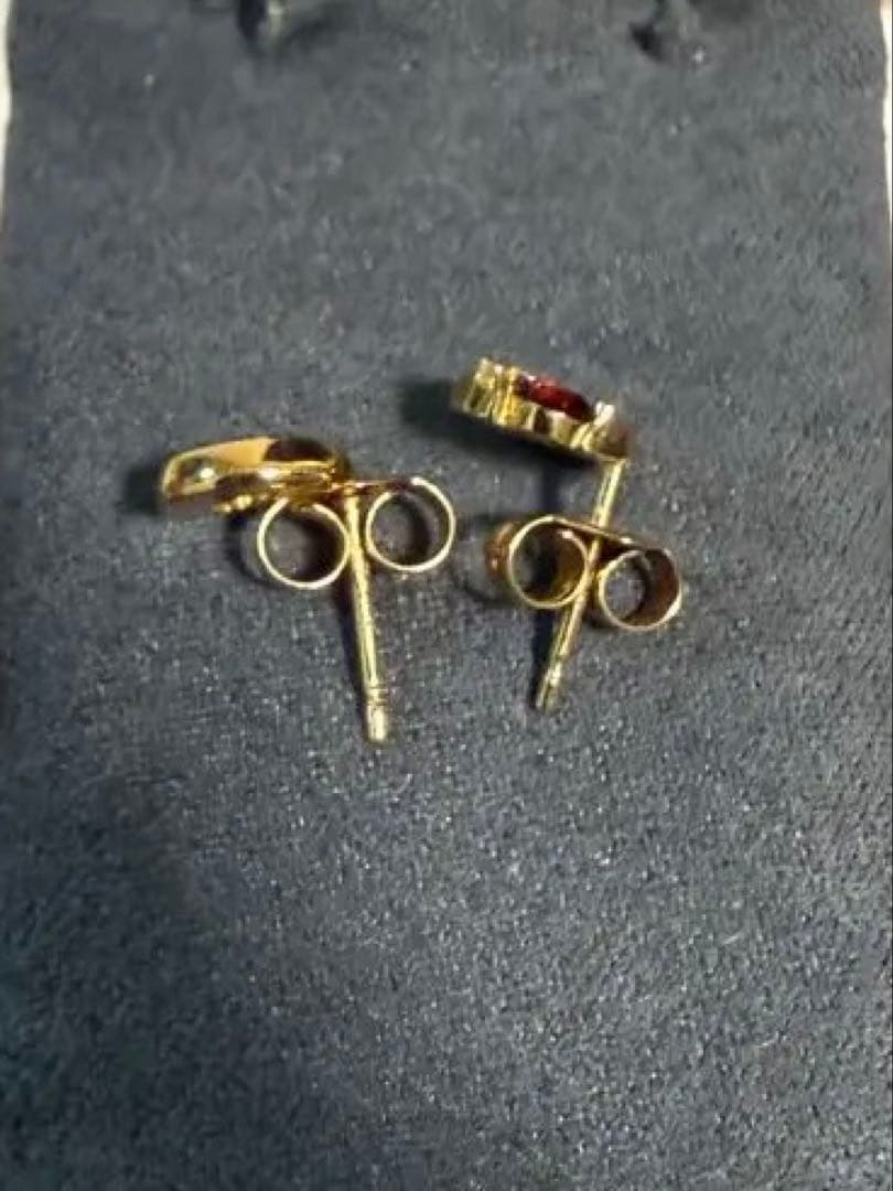 スタージュエリー　ピアス　ガーネット