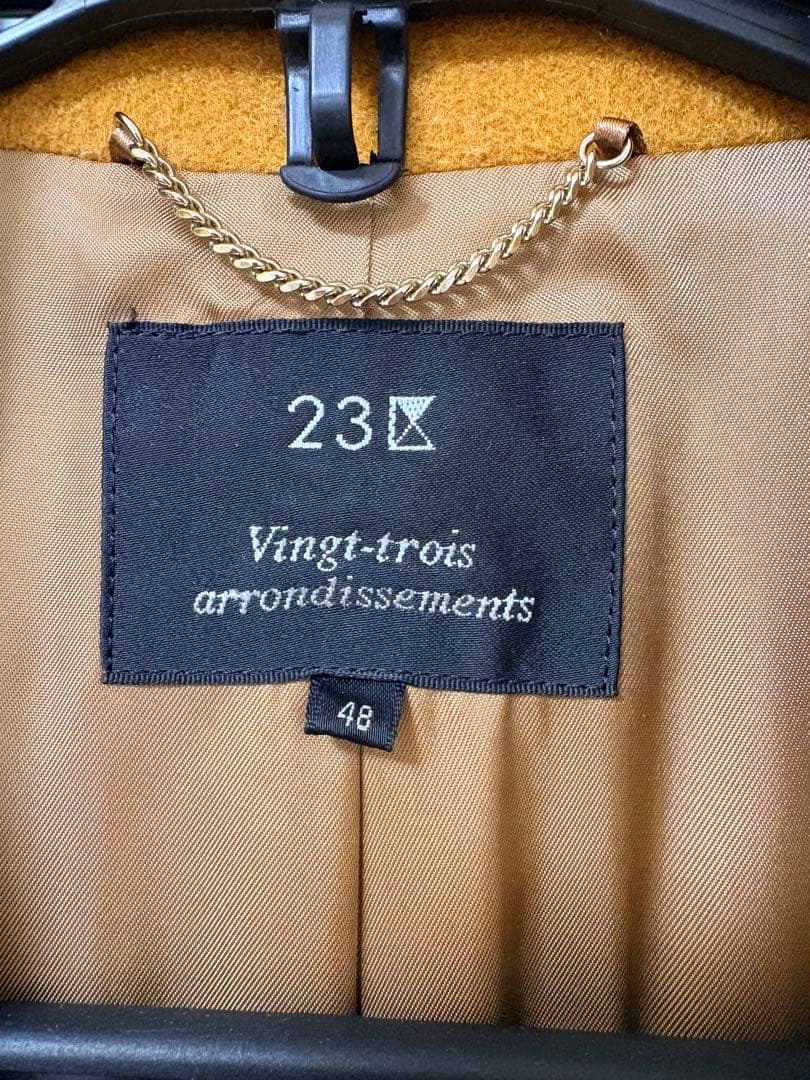 23区　ロングコート　マスタード　大きいサイズ　オンワード樫山