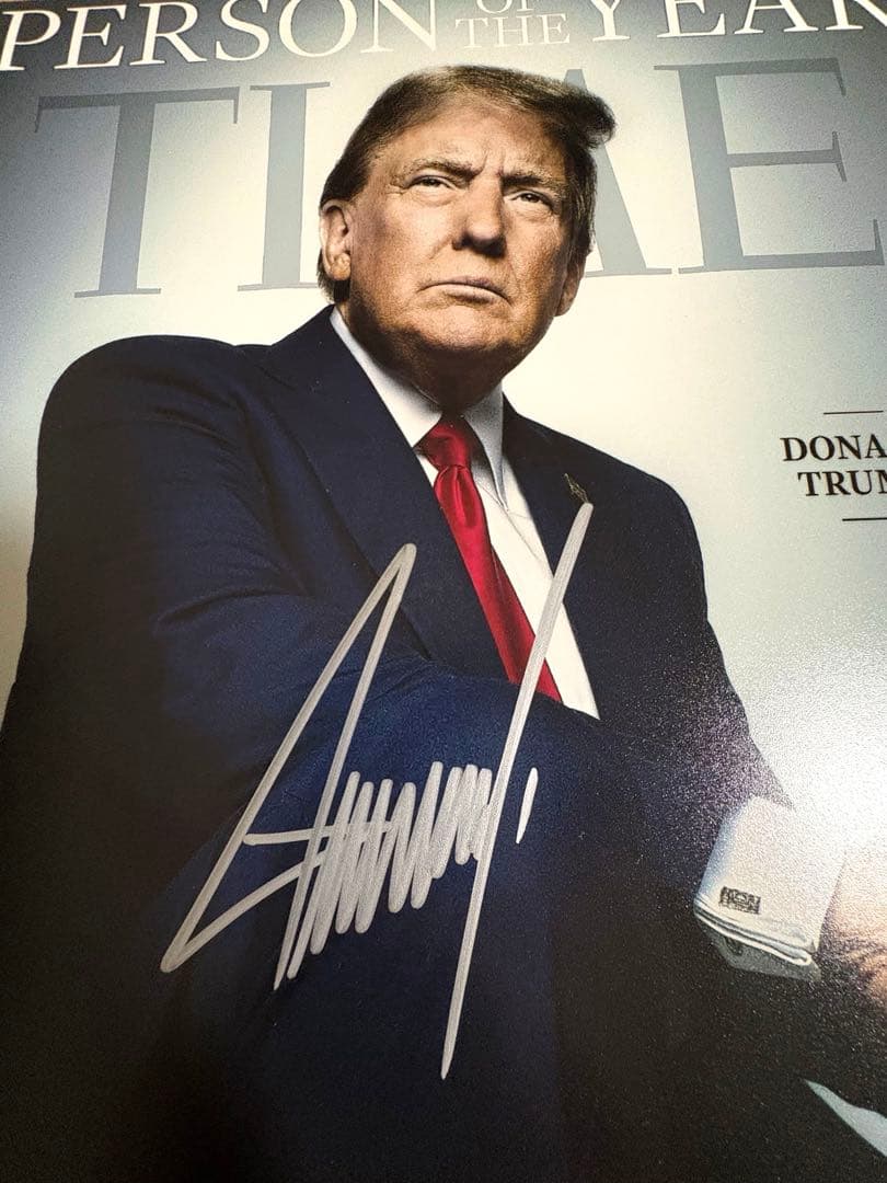 【証明書付きCOA】ドナルド・トランプ 直筆サイン入り 表紙部分