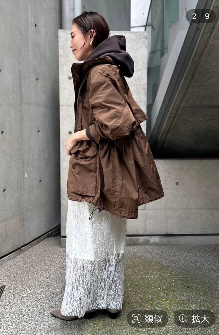 美品　カオス　プリズムライトブルゾン　ダークブラウン